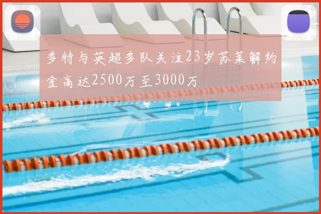 多特与英超多队关注23岁苏莱解约金高达2500万至3000万
