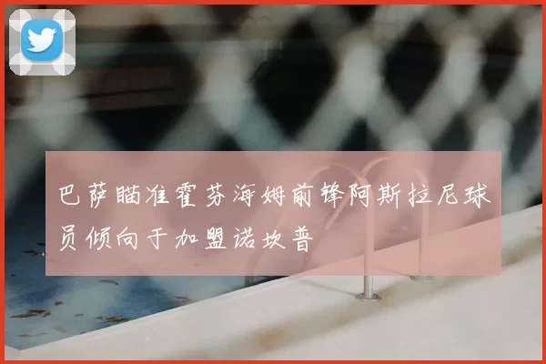 巴萨瞄准霍芬海姆前锋阿斯拉尼球员倾向于加盟诺坎普